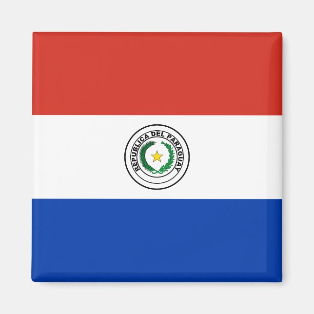 Paraguay-Flagge Magnet (Vorne)