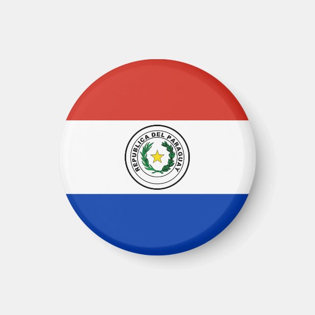 Paraguay-Flagge Magnet (Vorne)