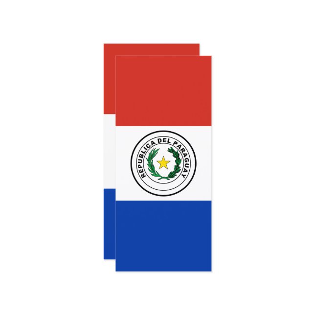 Paraguay-Flagge Menükarte (Vorderseite/Rückseite Beispiel)