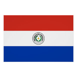 Paraguay-Flagge Poster