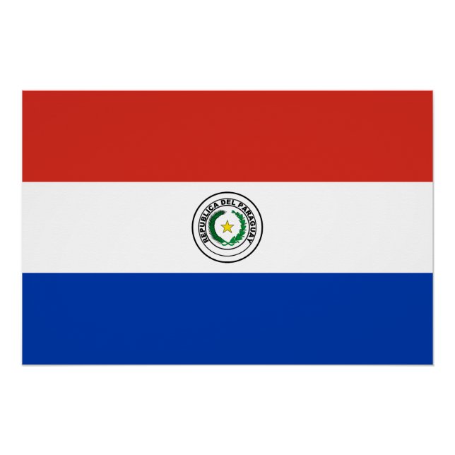 Paraguay-Flagge Poster (Vorderseite)