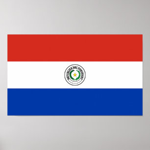 Paraguay-Flagge Poster