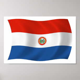 Paraguay Flagge Poster Druck