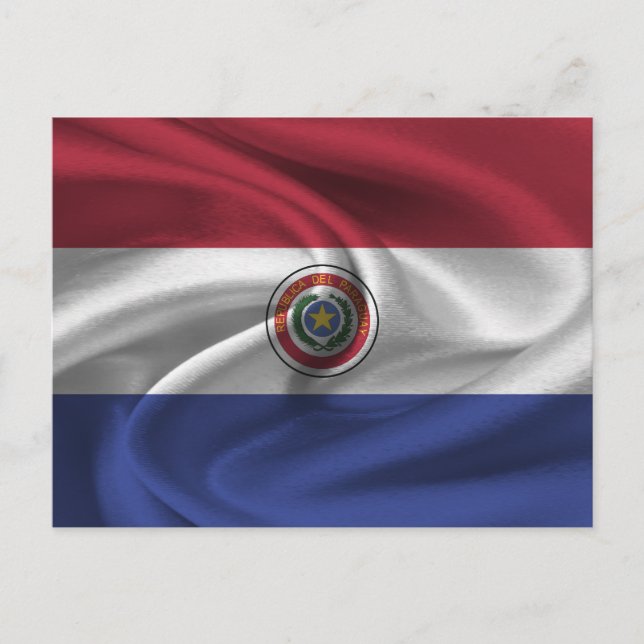 Paraguay-Flagge Postkarte (Vorderseite)