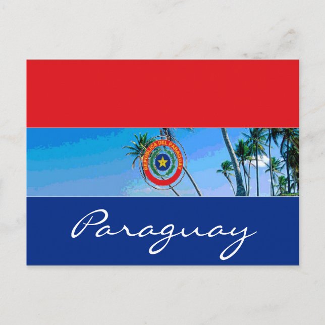 Paraguay-Flagge Postkarte (Vorderseite)