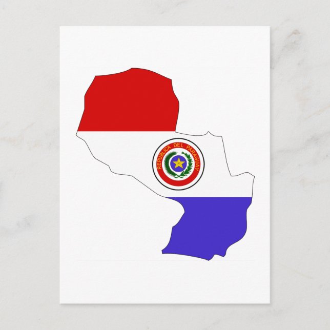 Paraguay-Flagge Postkarte (Vorderseite)
