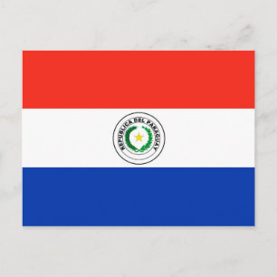 Paraguay-Flagge Postkarte