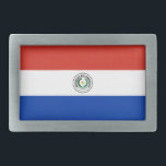 Paraguay-Flagge Rechteckige Gürtelschnalle<br><div class="desc">Patriotische Flagge von Paraguay.</div>