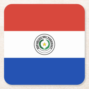 Paraguay-Flagge Rechteckiger Pappuntersetzer