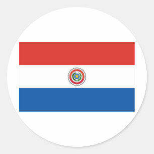 Paraguay-Flagge Runder Aufkleber