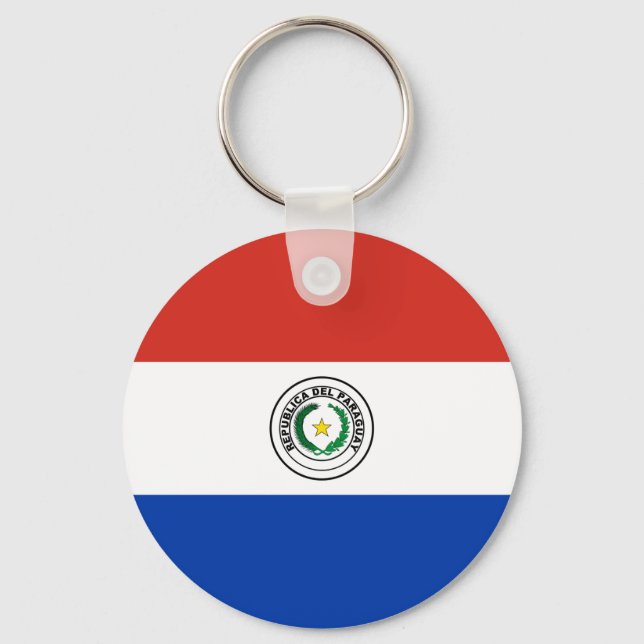 Paraguay-Flagge Schlüsselanhänger (Vorderseite)