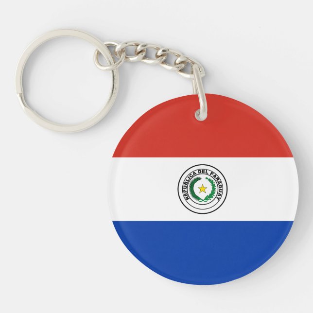 Paraguay-Flagge Schlüsselanhänger (Vorderseite)