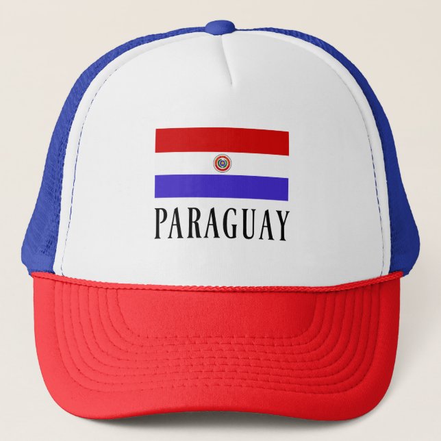Paraguay-Flagge Truckerkappe (Vorderseite)