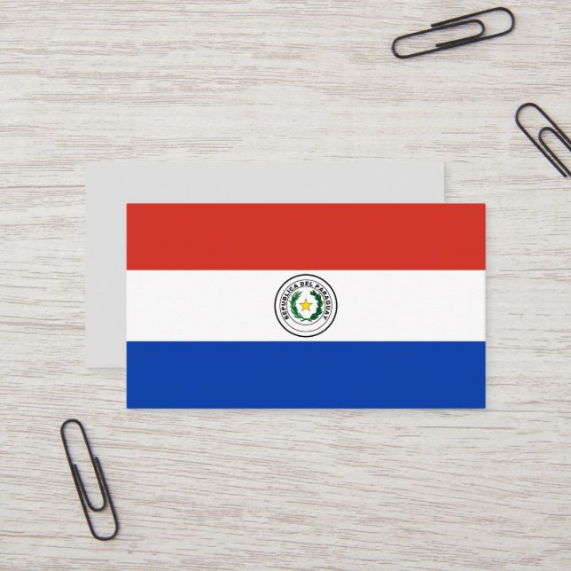 Paraguay-Flagge Visitenkarte (Vorderseite/Rückseite Beispiel)