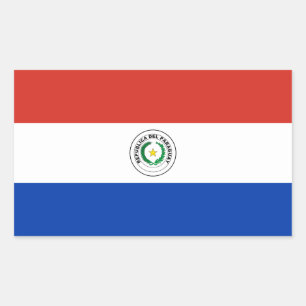 Paraguay* Flaggenaufkleber Rechteckiger Aufkleber