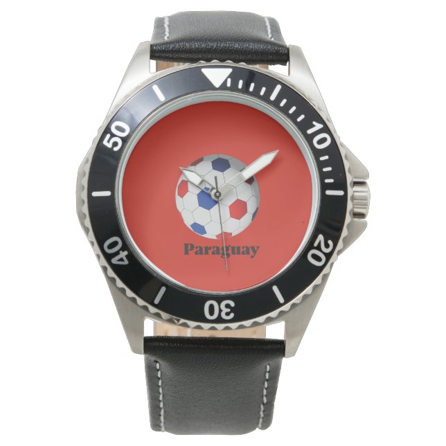 Paraguay Fußball Armbanduhr (Vorderseite)
