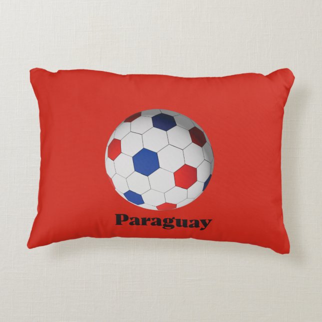 Paraguay Fußball Dekokissen (Rückseite)