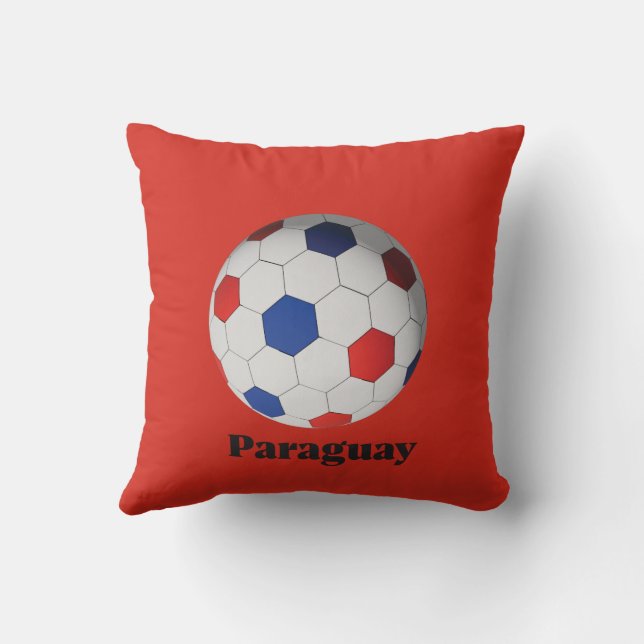 Paraguay Fußball Kissen (Rückseite)