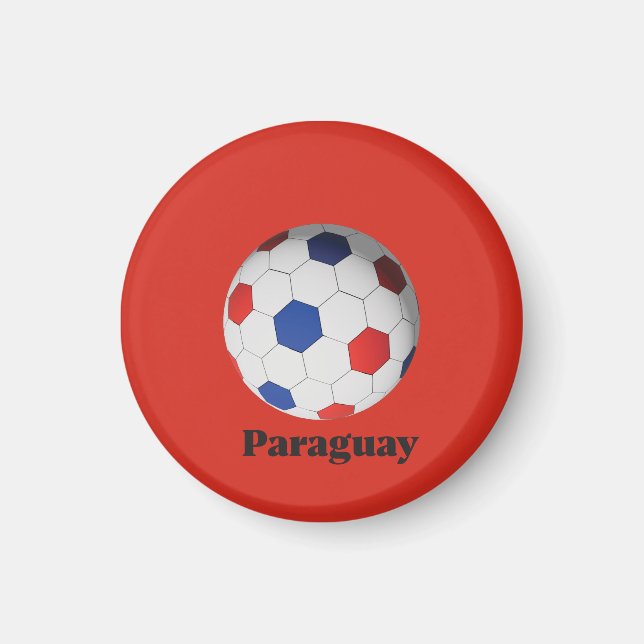 Paraguay Fußball Magnet (Vorne)