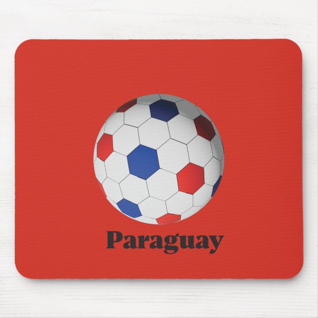 Paraguay Fußball Mousepad (Vorne)