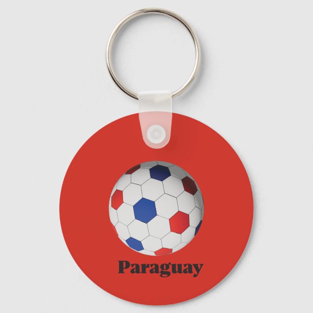 Paraguay Fußball Schlüsselanhänger (Vorderseite)