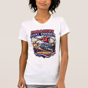 Paraguay Goal Energie Skelett Stürmer Nationen Bol T-Shirt