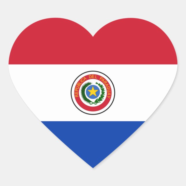 Paraguay Herz-Aufkleber (Vorderseite)
