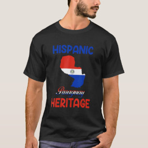 Paraguay Karte Paraguay Flagge Hispanisches Erbe L T-Shirt