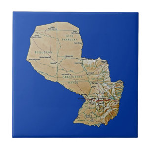 Paraguay-Karten-Fliese Fliese