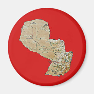 Paraguay-Kartenmagnet Magnet