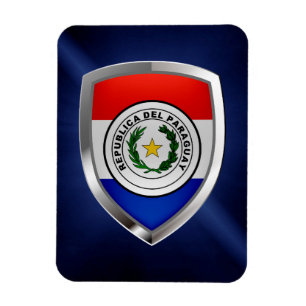 Paraguay Metallic Emblem Magnet
