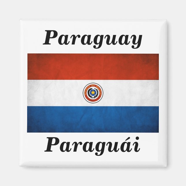 Paraguay-Nationalflagge Magnet (Vorne)