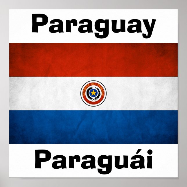 Paraguay-Nationalflagge Poster (Vorne)