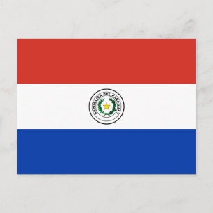Paraguay-Nationalflagge Postkarte