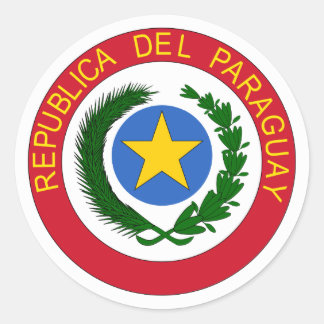 Paraguay-Offizielle Wappen-Heraldry-Symbol Runder Aufkleber