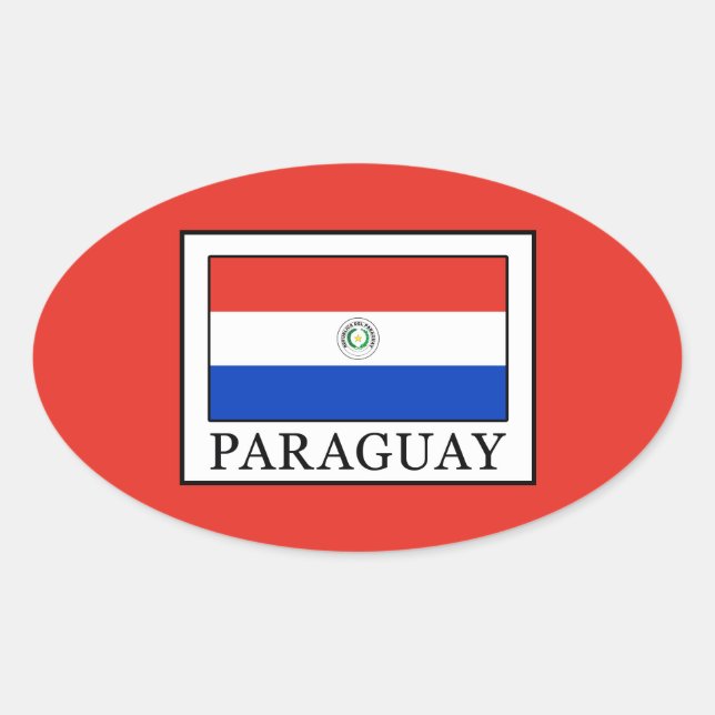 Paraguay Ovaler Aufkleber (Vorderseite)