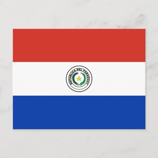 Paraguay (Paraguayan) Flagge Postkarte (Vorderseite)