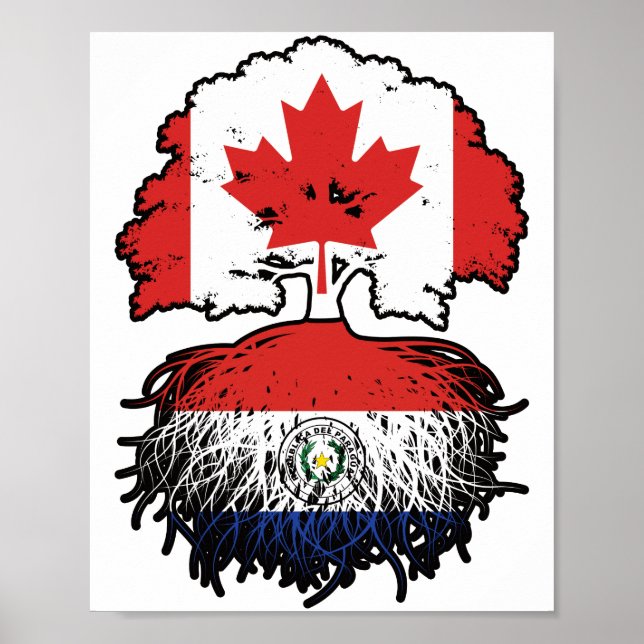 Paraguay Paraguayan Kanada Tree Roots Poster (Vorne)