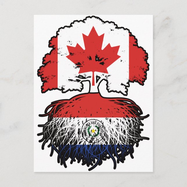 Paraguay Paraguayan Kanada Tree Roots Postkarte (Vorderseite)