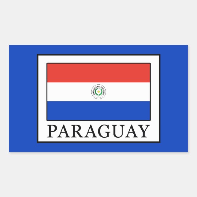 Paraguay Rechteckiger Aufkleber (Vorderseite)