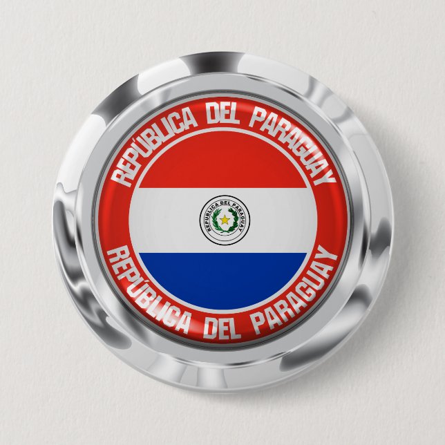 Paraguay Round Emblem Button (Vorderseite)