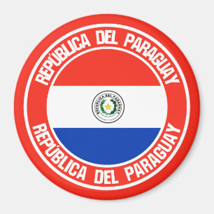 Paraguay Round Emblem Magnet