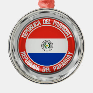 Paraguay Round Emblem Ornament Aus Metall