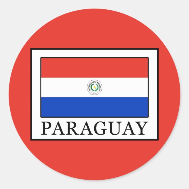 Paraguay Runder Aufkleber (Vorderseite)