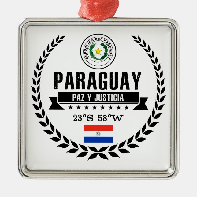 Paraguay Silbernes Ornament (Vorne)