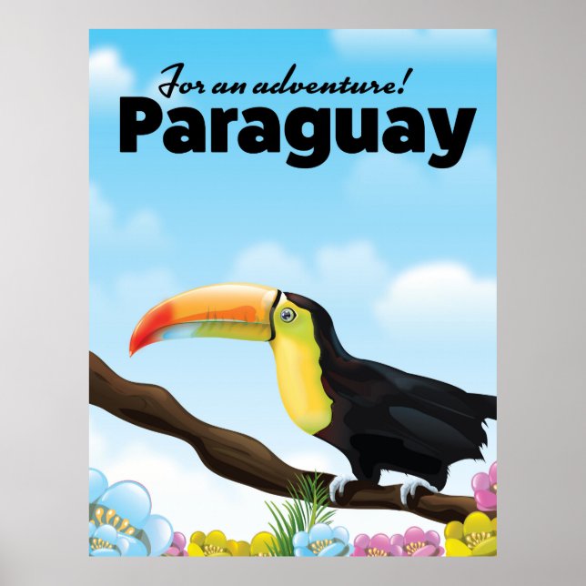 Paraguay Toucan Reiseplakat Poster (Vorne)