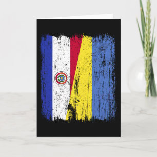 Paraguay Ukraine Halbflagge Paraguayischer Ukraini Karte