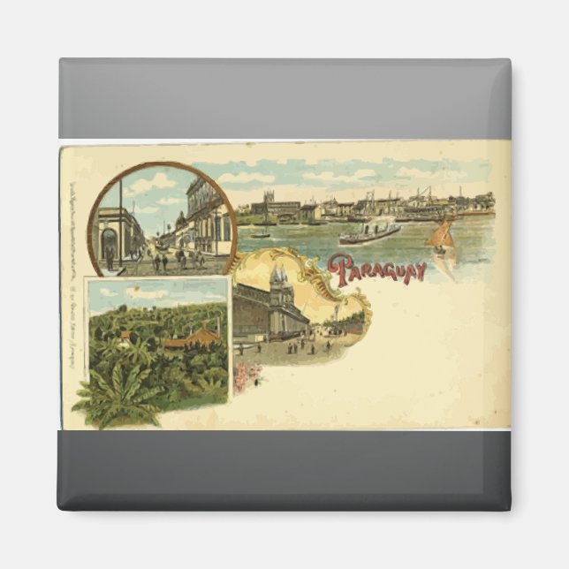 Paraguay, Vintag Magnet (Vorne)