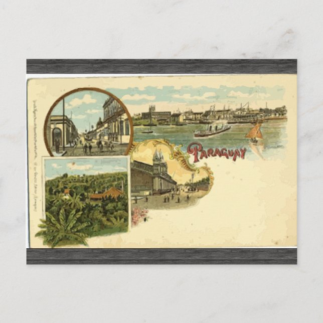 Paraguay, Vintag Postkarte (Vorderseite)