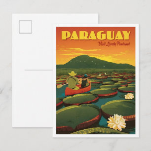 Paraguay Vintage Reise Postkarte